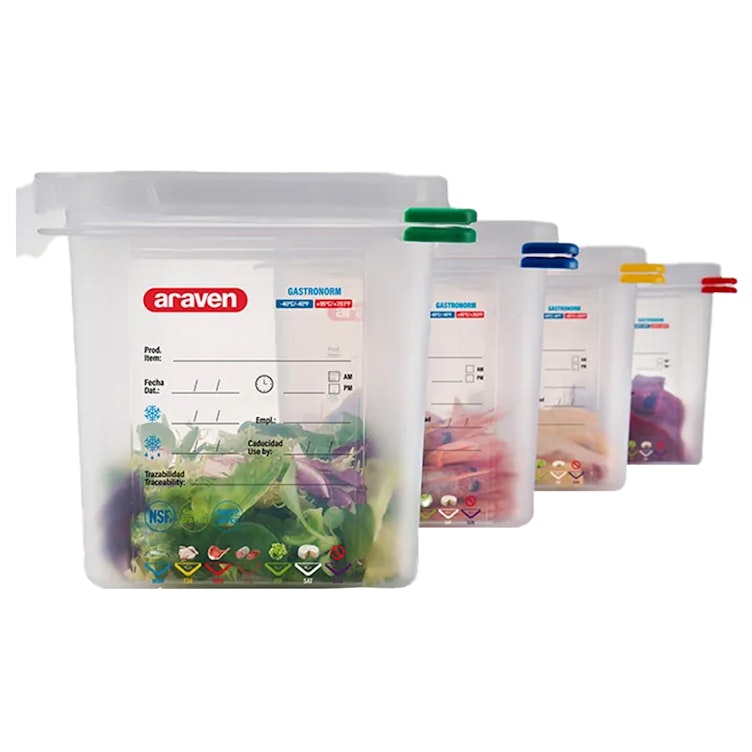 ColorClip Polypropylene Square Food Storage Containers with Lids