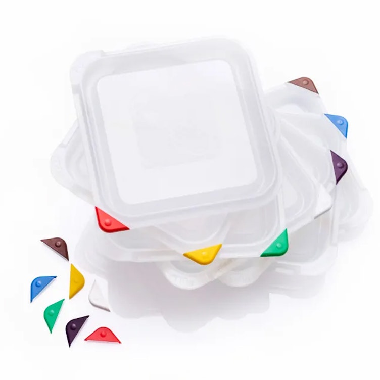 ColorClip Polypropylene Square Food Storage Containers with Lids