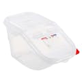 1.8 Gallon (7.3 Quart) Translucent Polypropylene Accessible Ingredient Bin with ColorClip Lid