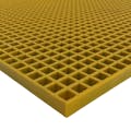 1-1/2" x 36" x 120" General-Purpose Yellow Fiberglass-Reinforced Orthophthalic Polyester Grating - Grit Top