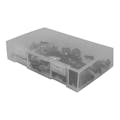 45 Dram Natural Polypropylene Hinged Mini Rectanglular Box with Dual Latch - 5.433" L x 3.496" W x 1.193" Hgt.