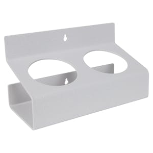 Double White Styrene Bottle & Can Holder - 3-1/4" Dia. Openings