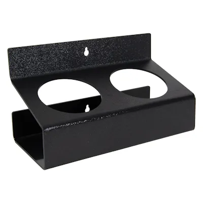 Double Black Styrene Bottle & Can Holder - 3-1/4" Dia. Openings