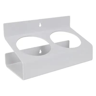 Double White Styrene Bottle & Can Holder - 3-3/4" Dia. Openings