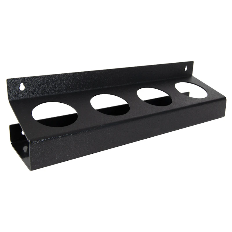 Quadruple Black Styrene Bottle & Can Holder - 3" Dia. Openings