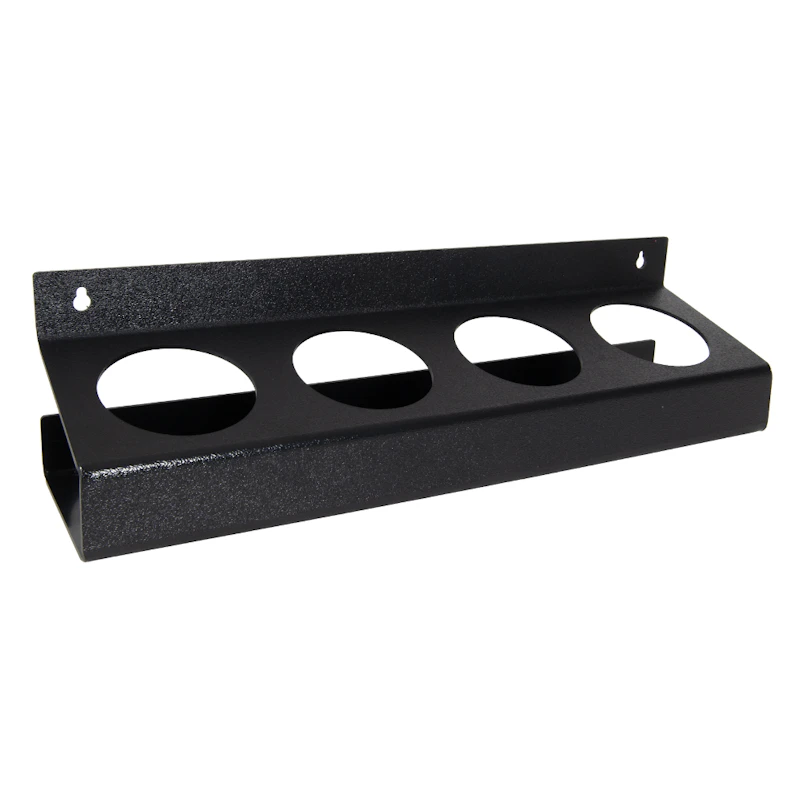 Quadruple Black Styrene Bottle & Can Holder - 3-1/4" Dia. Openings