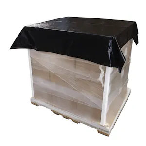 60" W x 60" L Black Pallet Cover Sheets - Case of 150