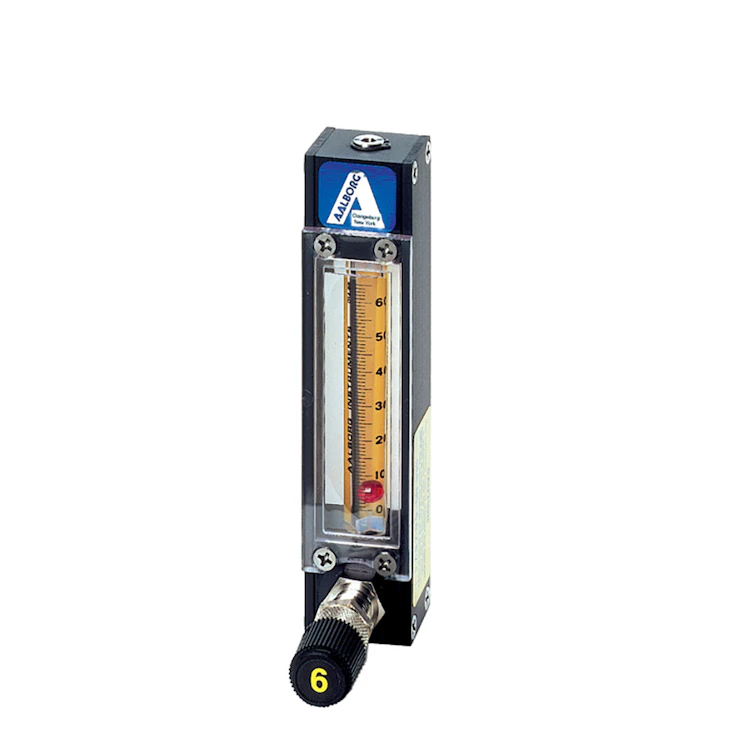 65mm Stainless Steel Single Tube Rotameter w/ High Precision Valve, Air: 145mL/Mn; Water: 2.3mL/Mn
