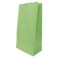2 lb. Lime Green Kraft Paper SOS Bags - 4-1/8" W x 7-7/8" L + 2-1/2" BG (Case of 500)