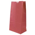 2 lb. Red Kraft Paper SOS Bags - 4-1/8" W x 7-7/8" L + 2-1/2" BG (Case of 500)