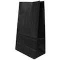 2 lb. Black Kraft Paper SOS Bags - 4-1/8" W x 7-7/8" L + 2-1/2" BG (Case of 500)