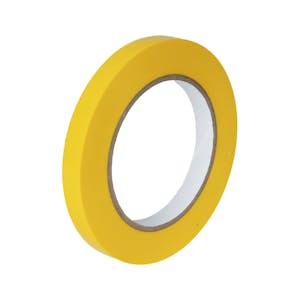 1/2" W x 36 Yd. L x 6.8 mil Thick Yellow Vinyl Electroplating Tape