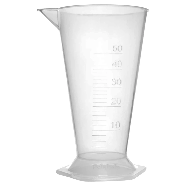 50mL Polypropylene Conical Graduate with Hexagonal Base