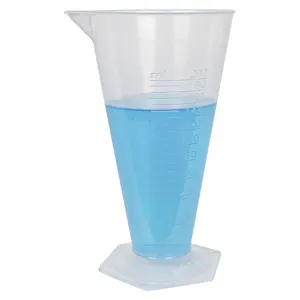 200mL Polypropylene Conical Graduate with Hexagonal Base