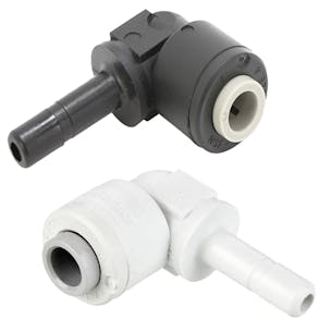 Parker TrueSeal™ Polypropylene Push-In 90° Union Tube Stem Elbows
