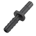 1/4" OD Tube Stem x 1/4" Hose Barb Black Kynar® PVDF TrueSeal™ Tube Stem Connector