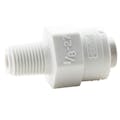 1/4" OD Push-to-Connect x 1/8" MNPTF White Polypropylene TrueSeal™ Male Connector