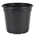 4.5" Round Black Thermoformed Maxi-Grow Geranium Plant Pot with Tag Slot - 4.5" Dia. X 4.02" Hgt. (Case of 450)