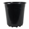 6.5" Round Black Thermoformed Maxi-Grow Trade Gallon Plant Pot with Tag Slots - 6.5" Dia. x 6.5" Hgt. (Case of 200)