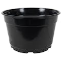 8" Round Black Thermoformed Maxi-Grow Mum Plant Pot - 8" Dia. x 5" Hgt. (Case of 300)