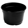 8" Round Black Thermoformed Maxi-Grow Mum Plant Pot - 8" Dia. x 5" Hgt. (Case of 300)