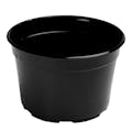 9" Round Black Thermoformed Maxi-Grow Mum Plant Pot with Tag Slot - 9" Dia. x 5.9" Hgt. (Case of 100)