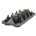 10-Place Black Thermoformed Filling Tray for 4" Round Maxi-Grow Plant Pots - 20.38" L x 8.13" W x 3.72" Hgt. (Case of 75)