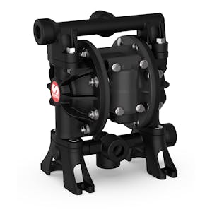 Non-Metallic Pivot UP05 Series Conductive Polypropylene High-Flow Air-Operated Double Diaphragm (AODD) Pump with 1/2" NPT Lateral Ports with 14.3 GPM Flow & Acetal & PTFE Wetted Parts
