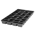 32-Place Black Thermoformed Filling Tray for 3" Square Plant Pots - 21.23" L x 10.79" W x 1.5" Hgt. (Case of 100)