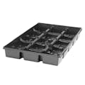15-Place Black Thermoformed Filling Tray for 4.5" Square Plant Pots - 21.1" L x 12.71" W x 2.31" Hgt. (Case of 50)