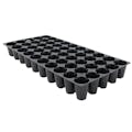 50-Plug Rectangular Black Polystyrene Propagation Tray - 20.85" L x 10.42" W x 2.38" Hgt. (Case of 100)