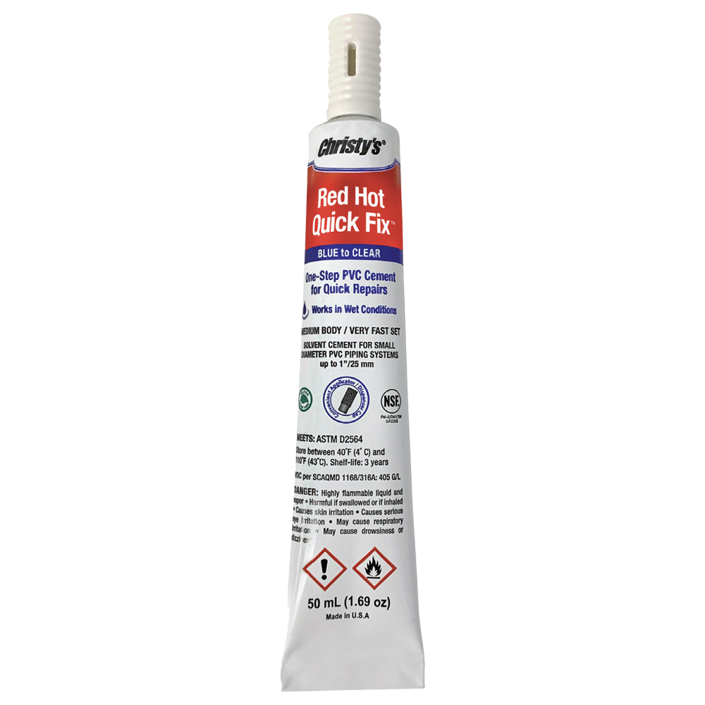 Christy's® Red Hot Quick Fix™ PVC Cement | U.S. Plastic Corp.