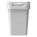 2 Gallon White Polypropylene Super Kube K2 Square Bucket with Plastic Handle (Lid Sold Separately)
