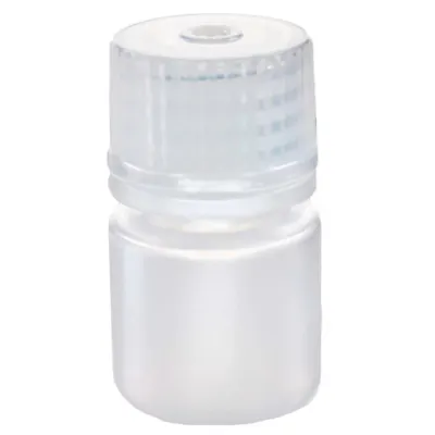 8mL Natural LDPE Narrow Mouth Round Reagent Bottle with 20/415 Natural Polypropylene Cap - Package of 12