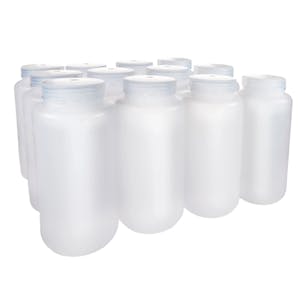LDPE Wide Mouth Round Reagent Bottles with Caps