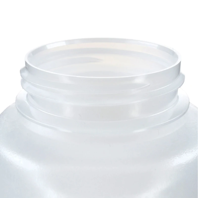 1000mL Natural LDPE Wide Mouth Round Reagent Bottle with 63/415 Natural Polypropylene Cap - Package of 12