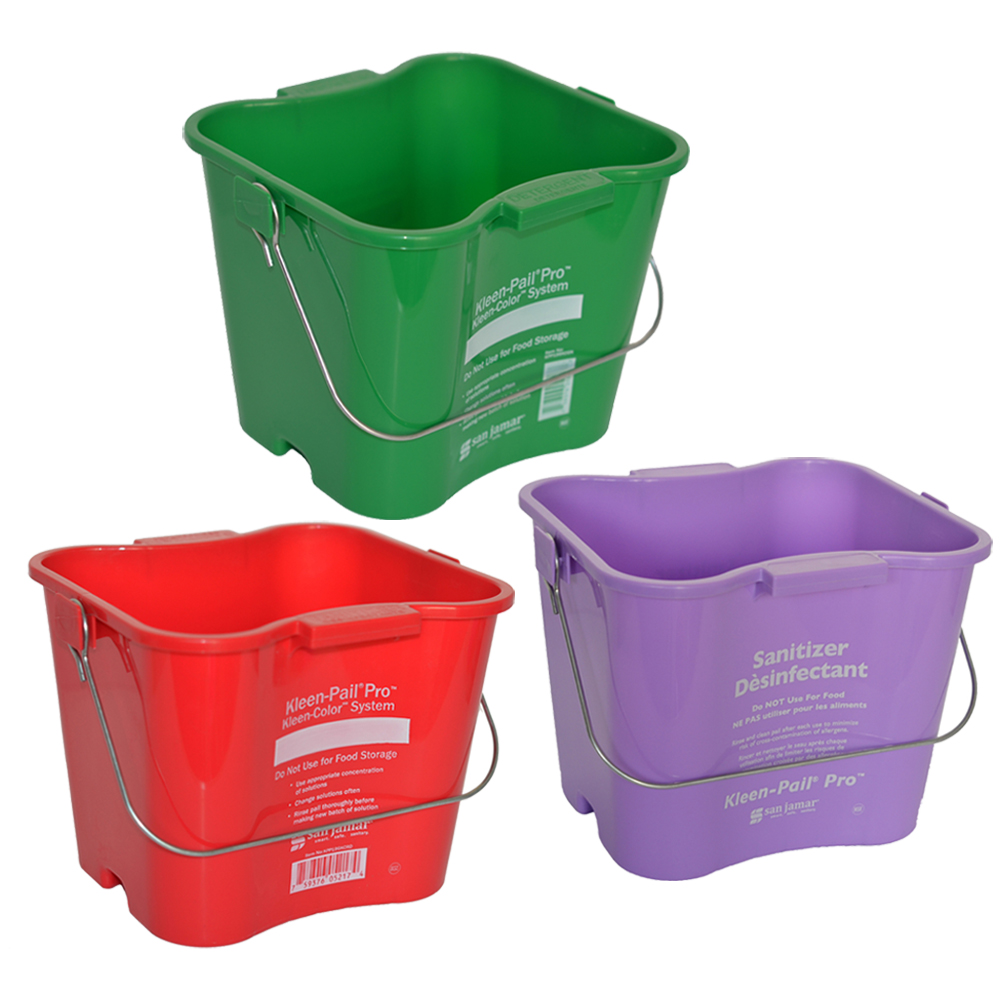化水とし2UV1クレン2ピール2 Kleen-Pail® Pro™ Color-Coded Cleaning Buckets | U.S. Plastic Corp.