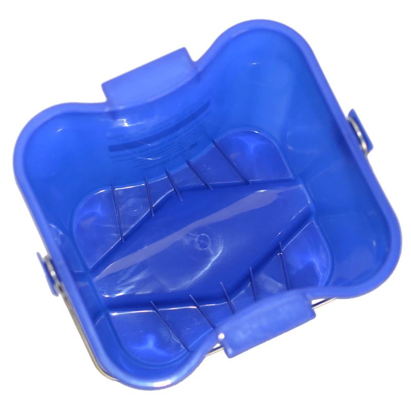6 Quart Blue Polypropylene Square Kleen-Pail® Pro™ Color-Coded Cleaning Bucket with Metal Handle