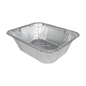 15 oz. Silver Foil Oblong Food Container (Lid Sold Separately) - Case of 1000