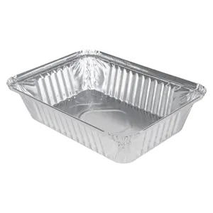 36 oz. Silver Foil Oblong Food Container (Lid Sold Separately) - Case of 500