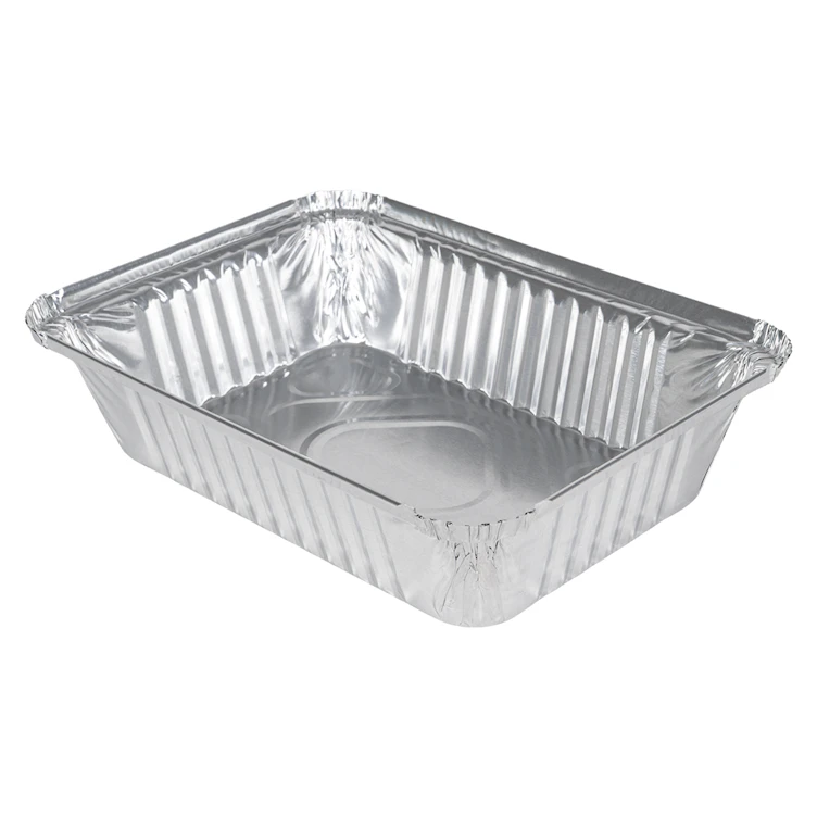 36 oz. Silver Foil Oblong Food Container (Lid Sold Separately) - Case of 500