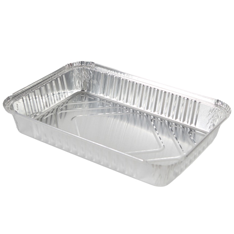 80 oz. Silver Foil Oblong Food Container (Lid Sold Separately) - Case of 250
