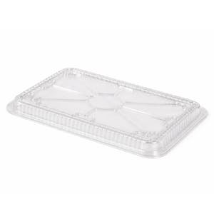 Clear Plastic Dome Lid for 66 oz. Foil Oblong Food Container - Case of 250