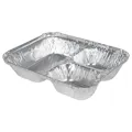 3 Compartment Foil Oblong Food Container (Lid Sold Separately) - Case of 500