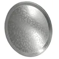 12" Silver Foil Round Flat Catering Tray (Lid Sold Separately) - Case of 25