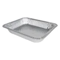 1/2 Size Silver Foil Deep Steam Table Buffet Pan (Lid Sold Separately) - Case of 100