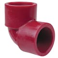 1/2" Socket x 1/2" Socket Chemtrol® Red Kynar® PVDF Schedule 80 Socket 90° Elbow