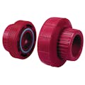 1/2" FNPT x 1/2" FNPT Chemtrol® Red Kynar® PVDF Schedule 80 Threaded Union