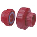 1/2" Socket x 1/2" Socket Chemtrol® Red Kynar® PVDF Schedule 80 Socket Union