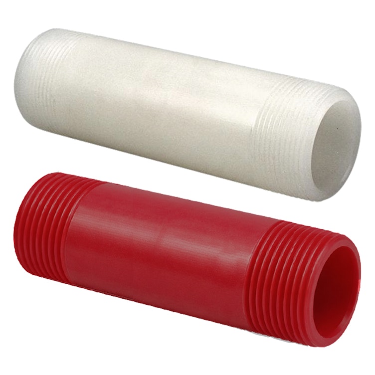 Chemtrol® Kynar® PVDF Schedule 80 Threaded Pipe Nipples